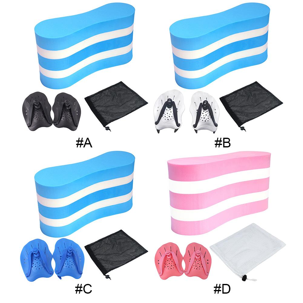 Swim Training Pull Buoy Adjustable Strap Hand Paddles Lightweight Swim Training Equipment 5-Layer Pull Buoy for Men Women 4