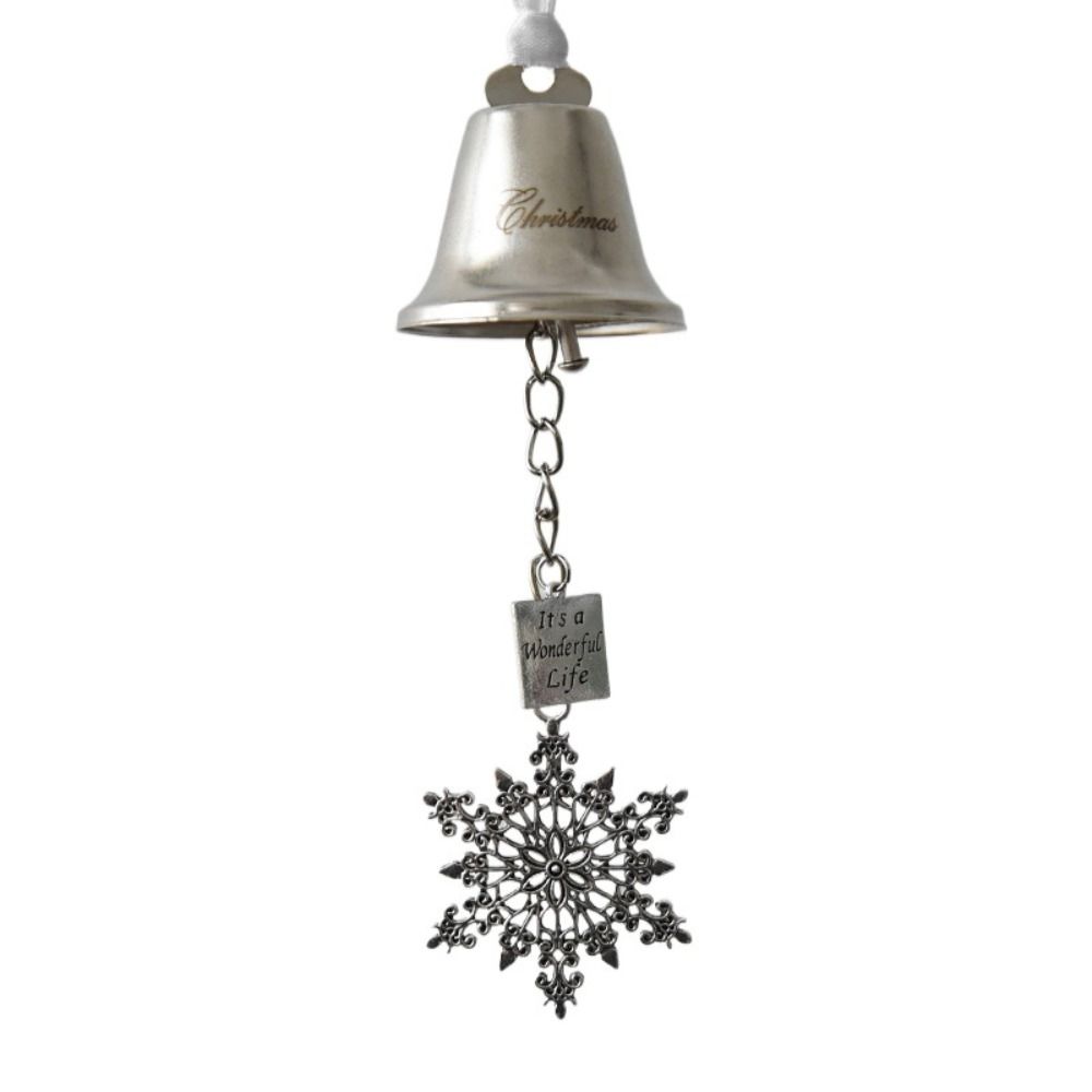 Iron Christmas Bell with Ribbon Window Pendants Door Hanging Decoration  Shopping Mall