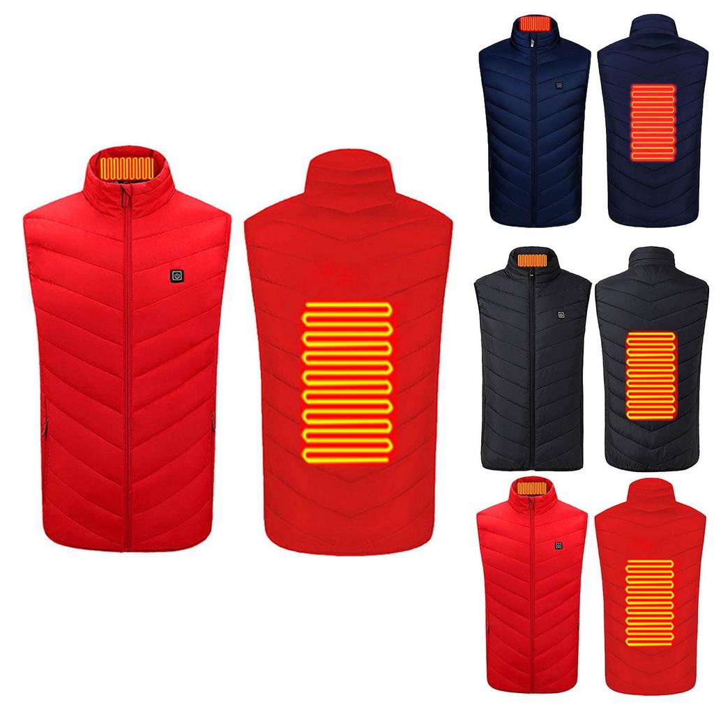 Men's And Women's Fashion Casual Warm Heated Solid Jacket Vests