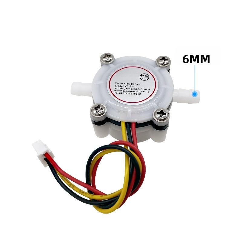 1Pcs 6mm Switch Meter Flowmeter Counter 0.3-6L/min Water Coffee Flow Sensor Connected To 6mm Hose DIY Accessories