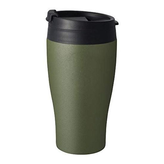 Doshisha Tumbler Lid Convenience Store Mug Direct Type Vacuum Insulation Drip 360ml Green