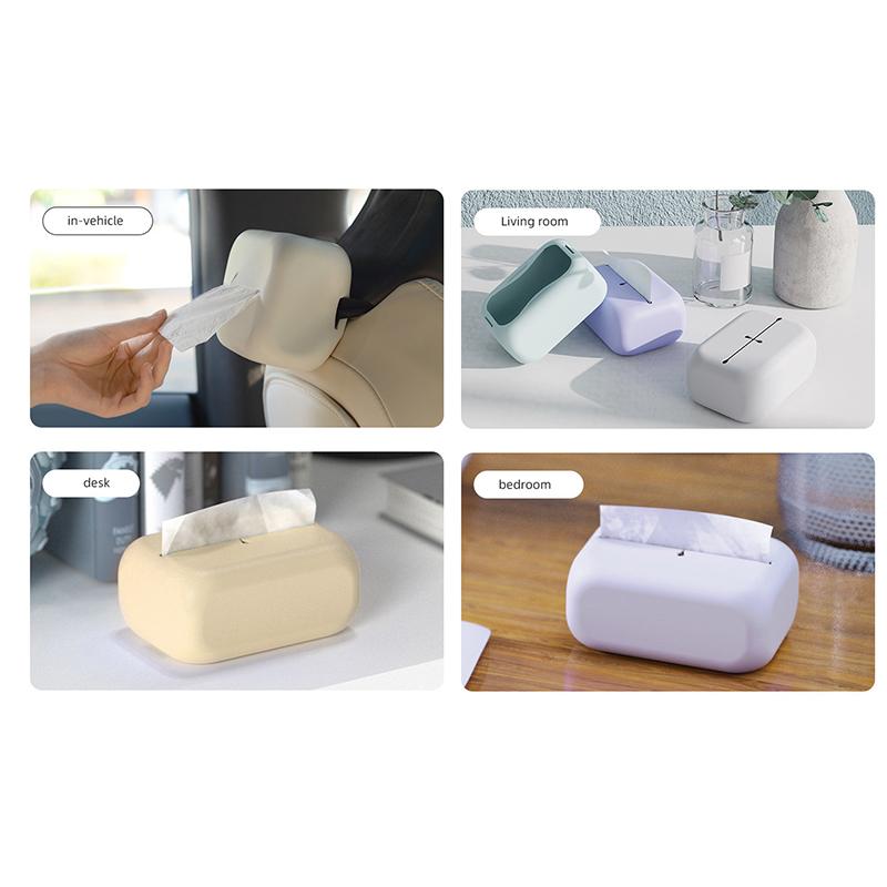 Soft Waterproof Tissue Box Cover Silicone Reusable Wet Wipe Boxes Light Luxury Tissue Box Holder Bathroom Kitchen Paper Holder