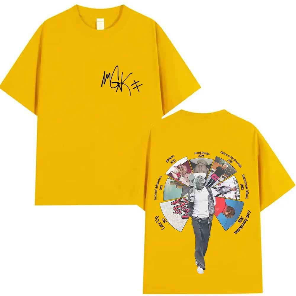 Rapper MGK Lost Americana Tour Album Poster Graphic Print TShirt Men Women Oversized Cotton Tee Fashion Oneck Summer New Tees