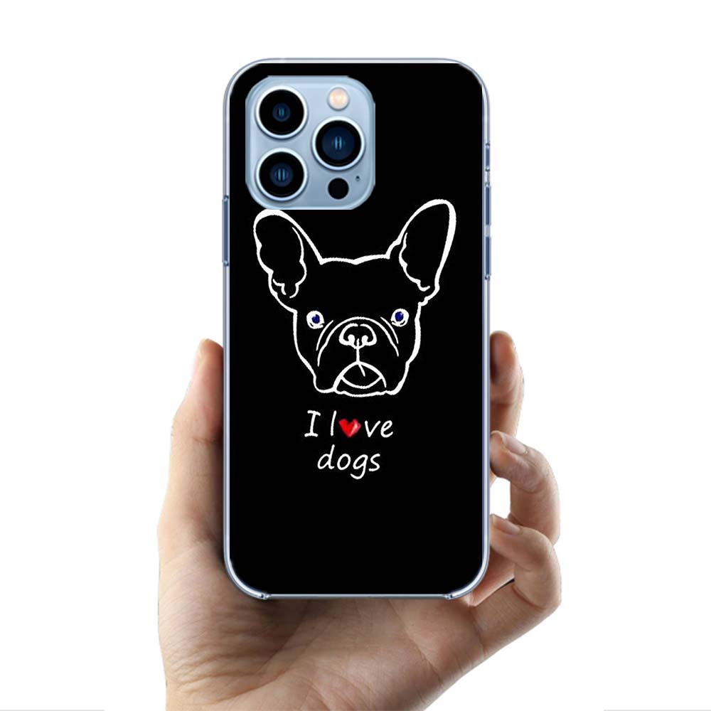 French Bulldog Black White Cases Phone Case For Iphone 17E 16E 17 Air 16 Pro Max 15 Pro 14 Plus 11 13 12 Mini Cover Cases Compat