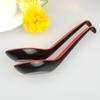 5pcs/set Bicolor Porridge Spoons Long Handle Red Black Soup Spoons Melamine Spoon   Sauces