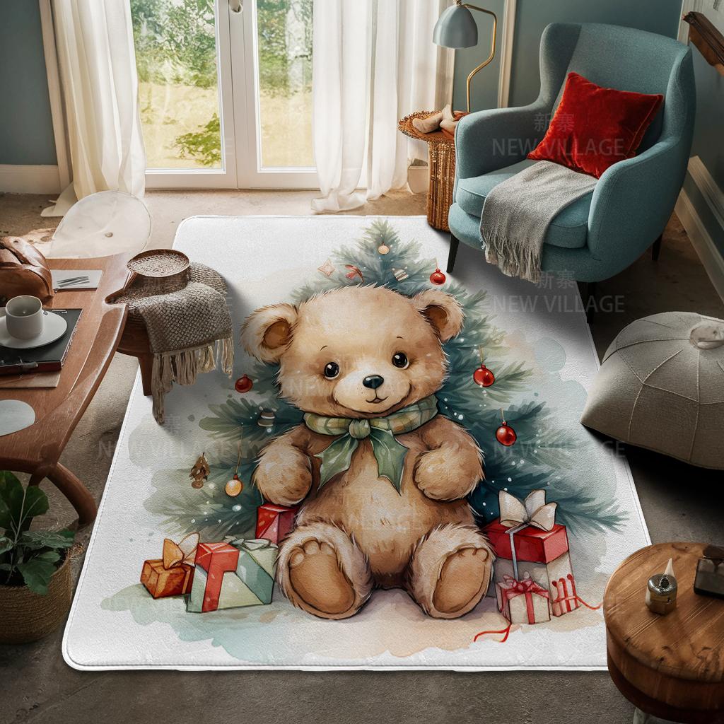 Koberec ke vchodu do domu Rohožka ke dveřím do domu Obývací pokoj Vana Koupelna Protiskluzové koberce s absorpcí vody vana Veselé Vánoce zima