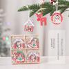 Creative Wooden Christmas Ornaments: Small Reindeer Tree Pendants with Exquisite Painted Box