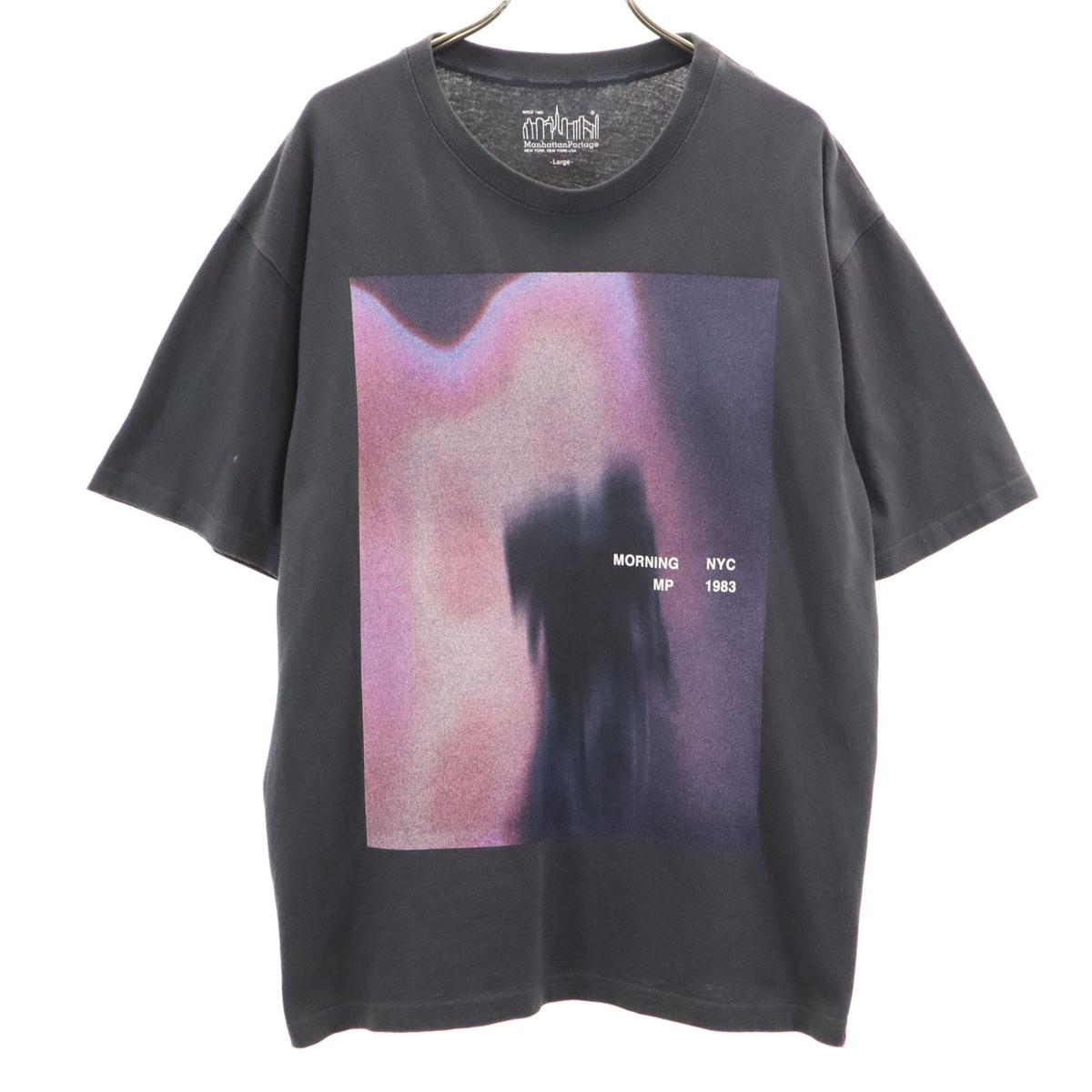

Мужская футболка с коротким рукавом Manhattan Portage с графическим принтом L Угольно-серая Б/у