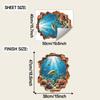 Personalized Wall-breaking Sea-bottom Sea-view Bathroom Children's Room Self-adhesive Wall Decoration Stickers