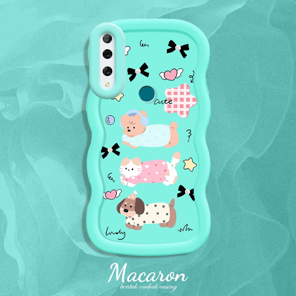 

Окрашенный узор Big Wave Edge Мягкий силиконовый материал Macaron чехол для телефона противоударный защитный резиновый чехол для iPhone Huawei Honor Infinix Tecno Tecno Pova 6 Neo синий