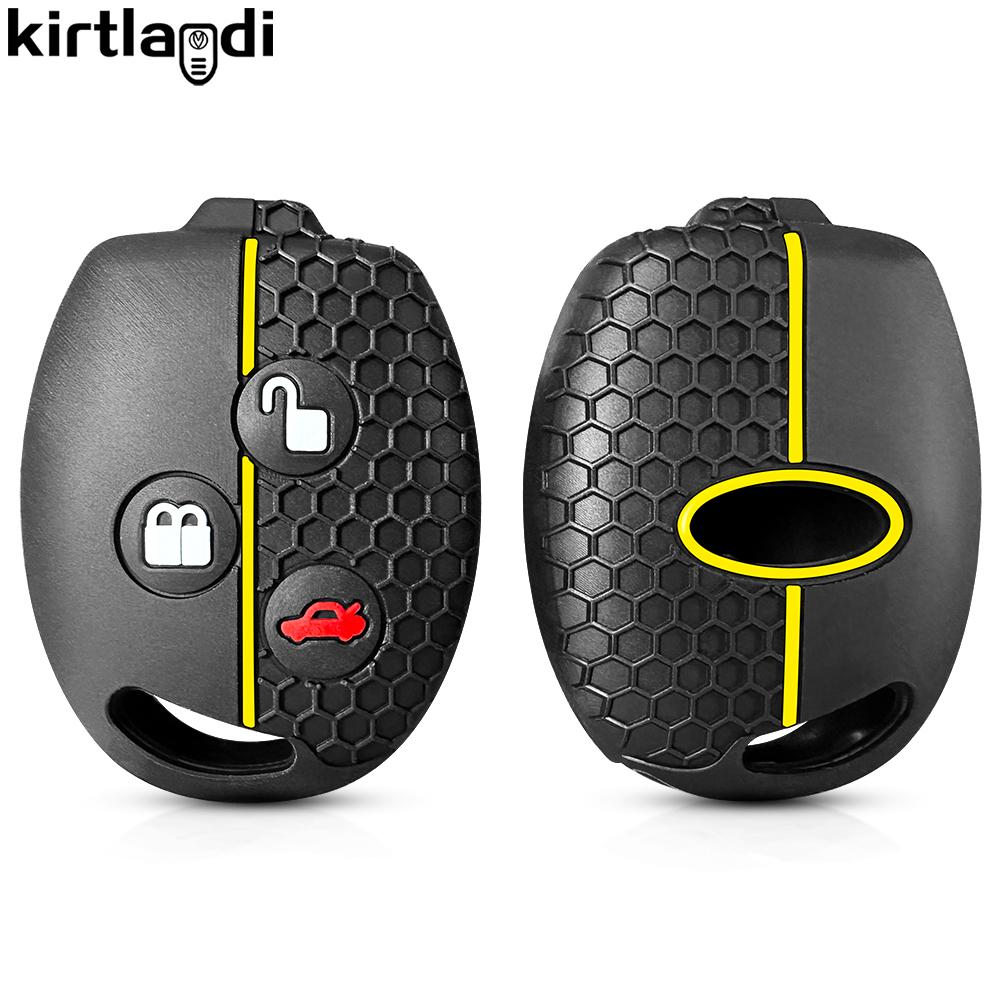 Silicone Remote Key Cover For Ford Fiesta Mk7 Mk5 Mk6 Mondeo Focus 2 Mk2 Transit Ka Fusion C-MAX S-MAX Accessories Car Key Case