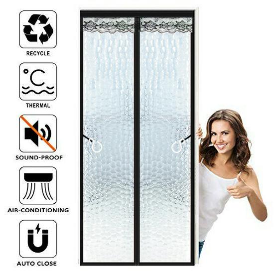 Changhong Magnetischer Türvorhang: Winddicht, Warm, Kälteisolierend, Ölrauchdicht, Bohrerfreie Montage.