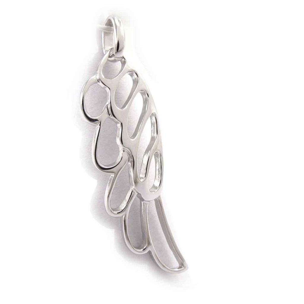 Les Trésors De Lily [G2793] - Silver Pendant 'Nature Wing'