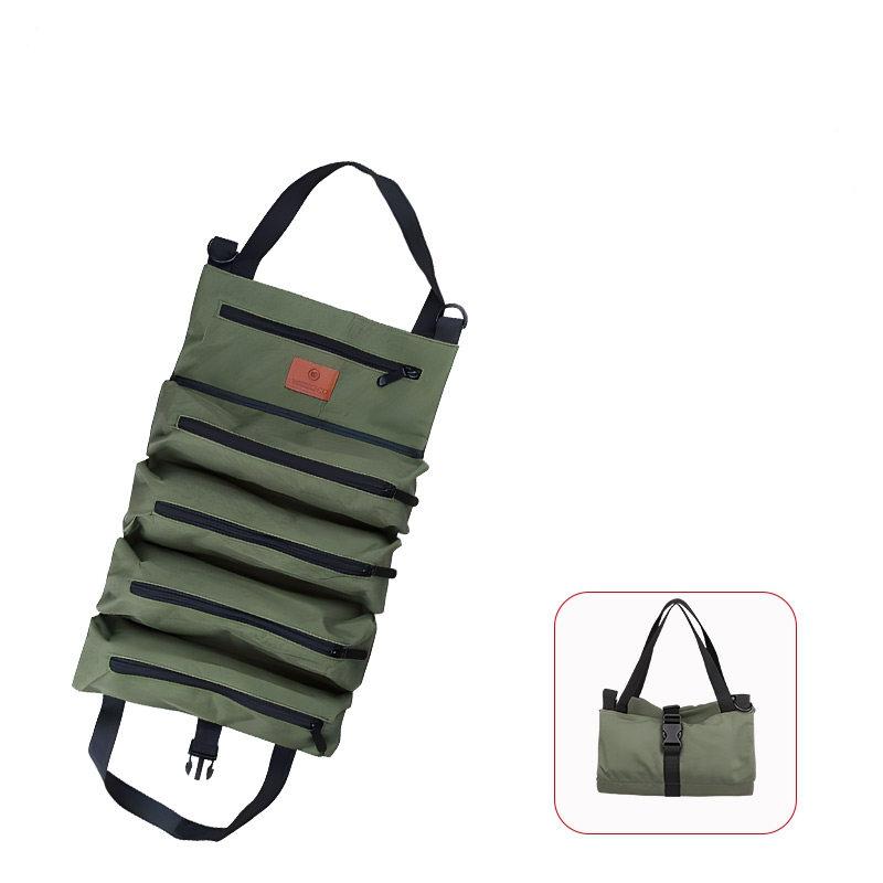 Tool Roll Bag,Multi-Purpose Roll Up Tool Bag,Wrench Roll,Canvas Tool Organizer Bucket,Car First Aid Kit Wrap Roll Storage Case