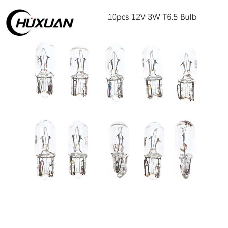10 Stück Glühbirne 12V 3W T6.5 Armaturenbrett Instrumentenbrett Leuchte Kontrollleuchte Fahrzeugzubehör Auto Zubehör
