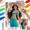 Jasmine Princess Oil Paint by Numbers Painting Kit Handmade Diy Home Decoration Gift
