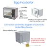 Incubatrice per uova completamente automatica, controllo della temperatura tipo touch, incubatrice da fattoria, adatta per polli, anatre, oche, pollame e incubatrici