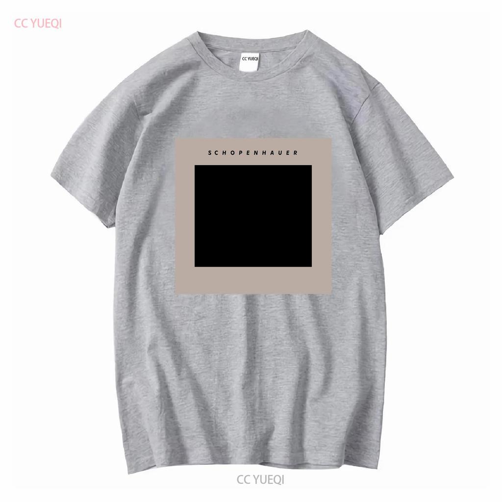 Camiseta de Algodão com Design Minimalista Schopenhauer para Filósofos dedicados e amantes da Filosofia preto vazio vintage Lavado
