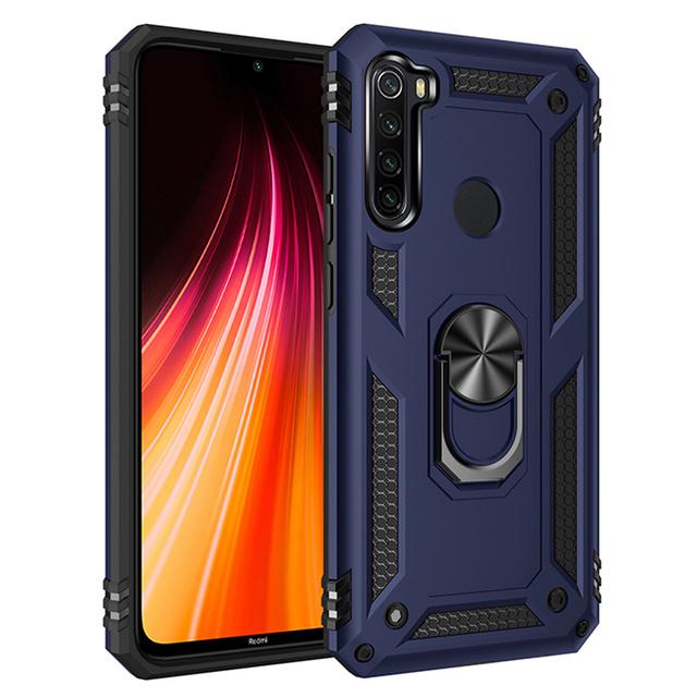 Für Xiaomi Redmi Hinweis 8T 7 8 Pro Fall Luxus Rüstung Stoßfest Telefon Fall Für Redmi 7 8 7A 8A Auto Magnetische Ring Halter Zurück Abdeckung