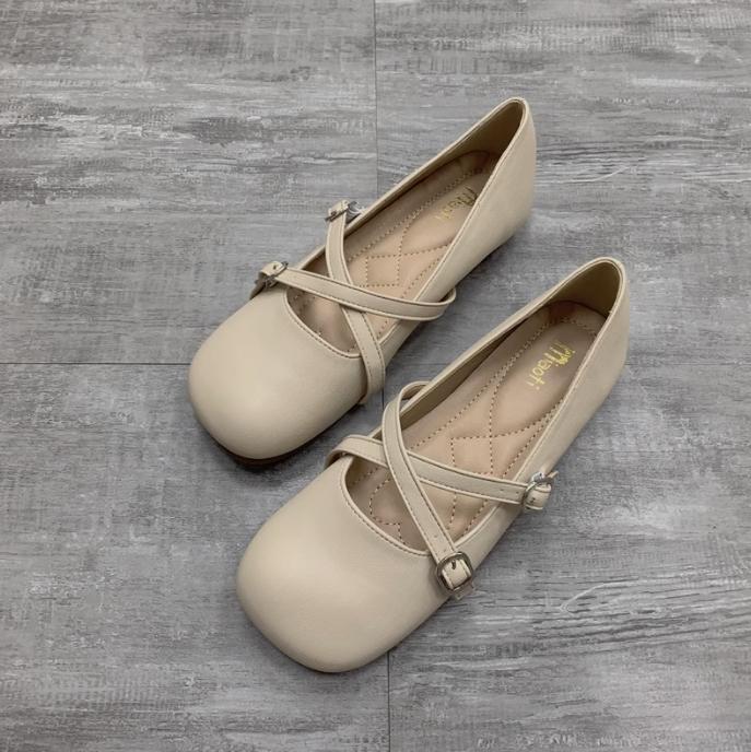 Fashion Flat Shoes for Women Spring and Autumn 2025 New Square Toe Bow Shallow Mouth Ballet Flat Shoes Plus Size Women's Shoes 41-43
