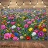 1Pcs Wildflower Meadow Blooming Decoration Background Backdrop Decorations For Photo Studio Photo Booth Party