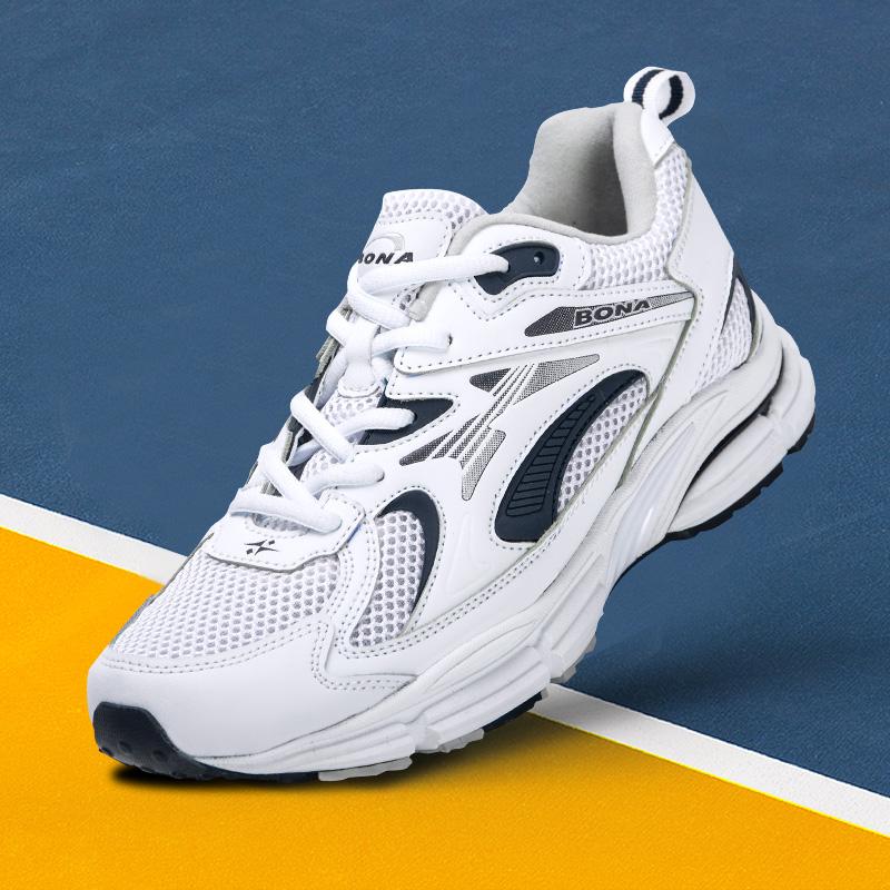 BONA New Designers Popular Action Leather Men Sneakers Outdoor Casual Shoes Fashion Man Leisure Footwear Walking Shoes Soft