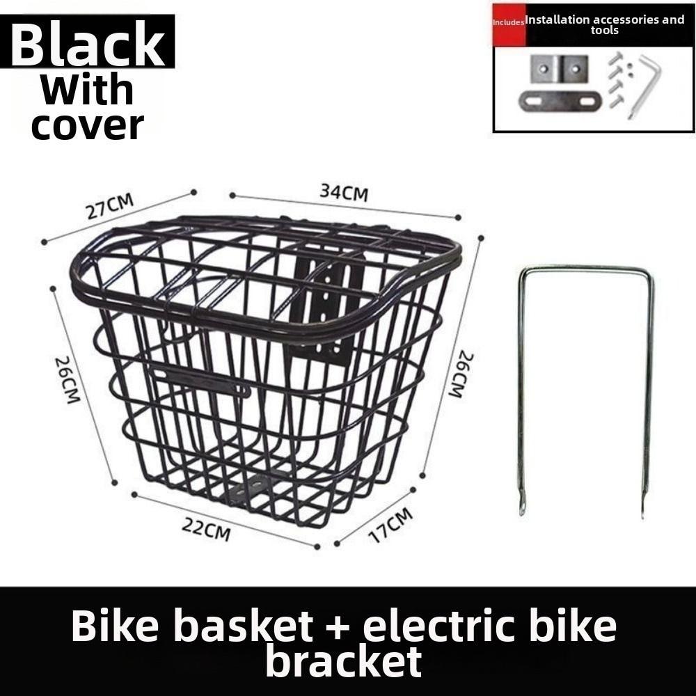 Universeller großer Einkaufskorb Metall Fahrrad Hinterer Netzkorb Neue Elektrofahrräder Zubehör