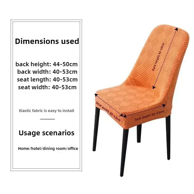 Nordic Chair Covers with Skirt Stretch Dining Chair Slipcover Anti-Slip Home Seat Slipcover for Party Banquet Wedding 1/2/4/6pcs