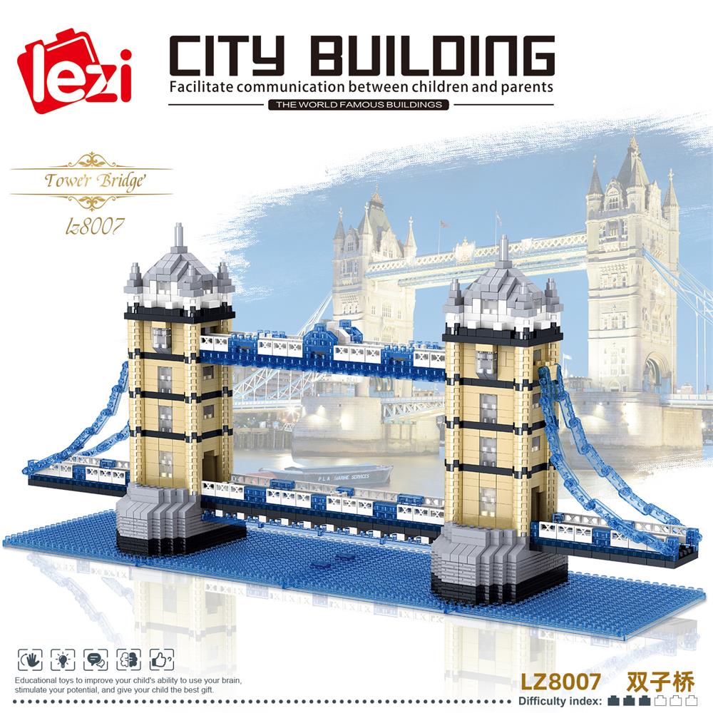 

Architecture LEZI Mini Blocks World Creative Landmark Louvre Eiffel Tower Pisa Building Small Bricks Toy for Kids Gift 8002