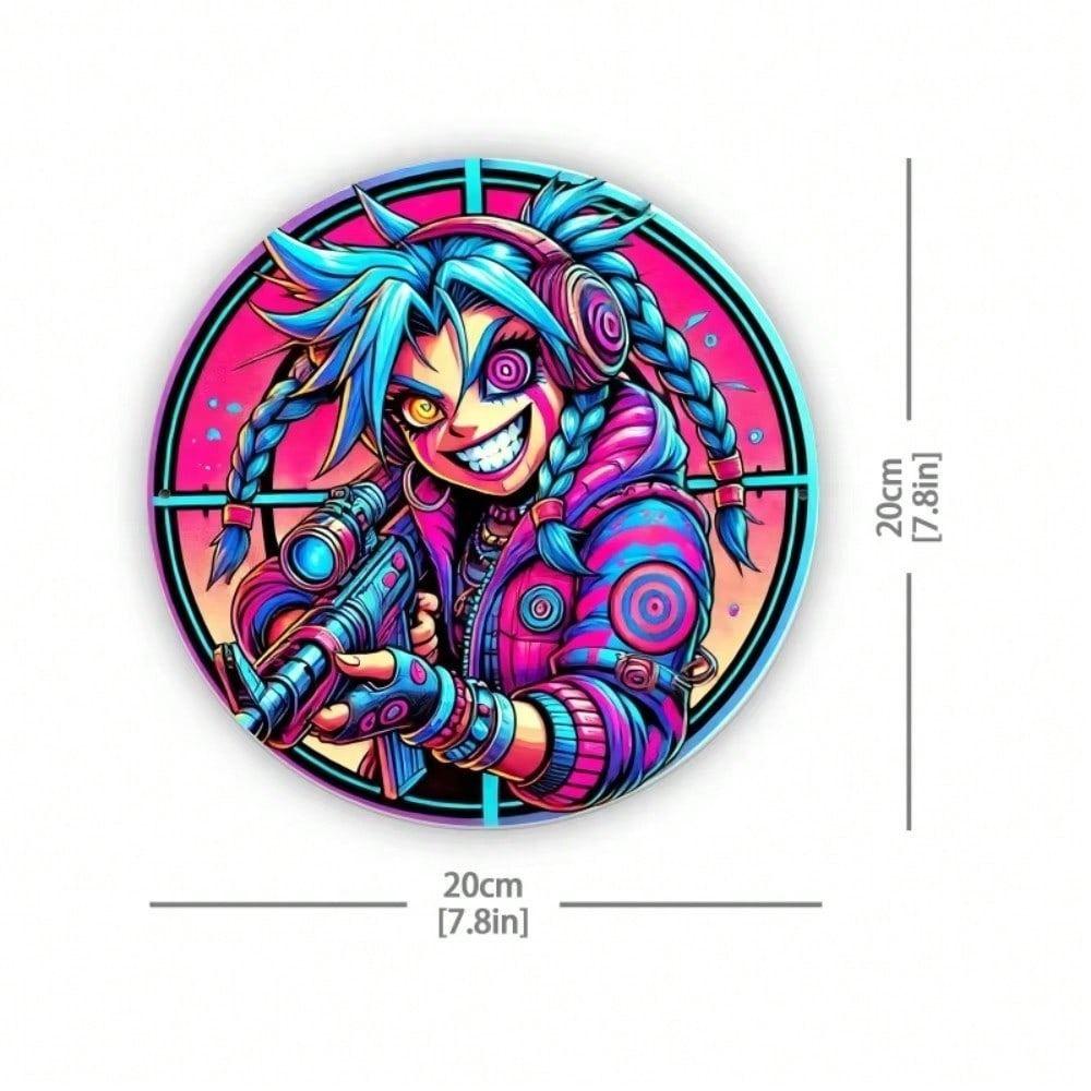 Vintage Metal Tin Sign Wall Art 20x20cm Home Decor Handmade Painting