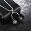 Free Fan DJ Music Headphone Pendant Necklace Long Chain Men Women Hip Hop Jewelry Rock Headset Necklace Male Gift S110
