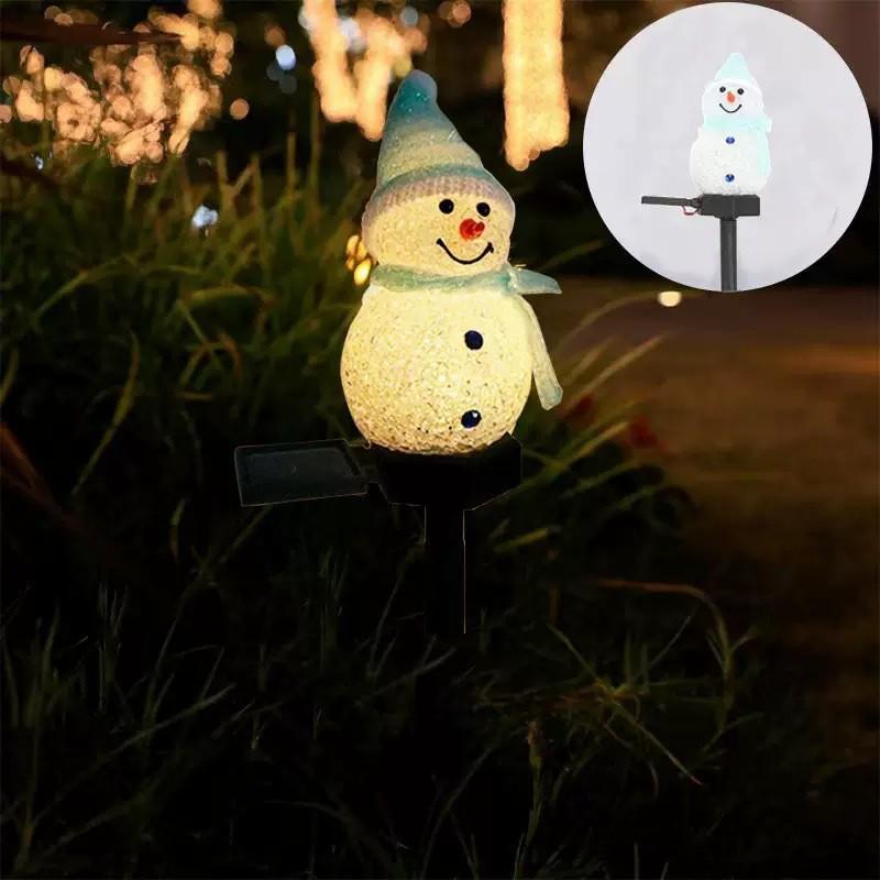 Solar Snowman Christmas Decoration Garden String Lights – Waterproof Outdoor Decorative Lighting