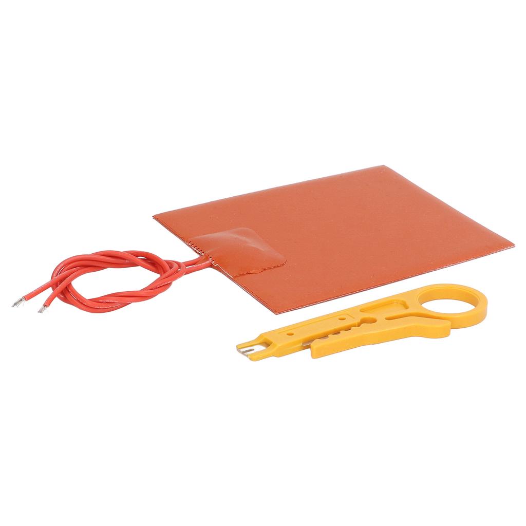 Silicone Rubber Heating Pad Thin High Dielectric Strength Safe Flexible Heating Mat 12V 20W 250 celsius