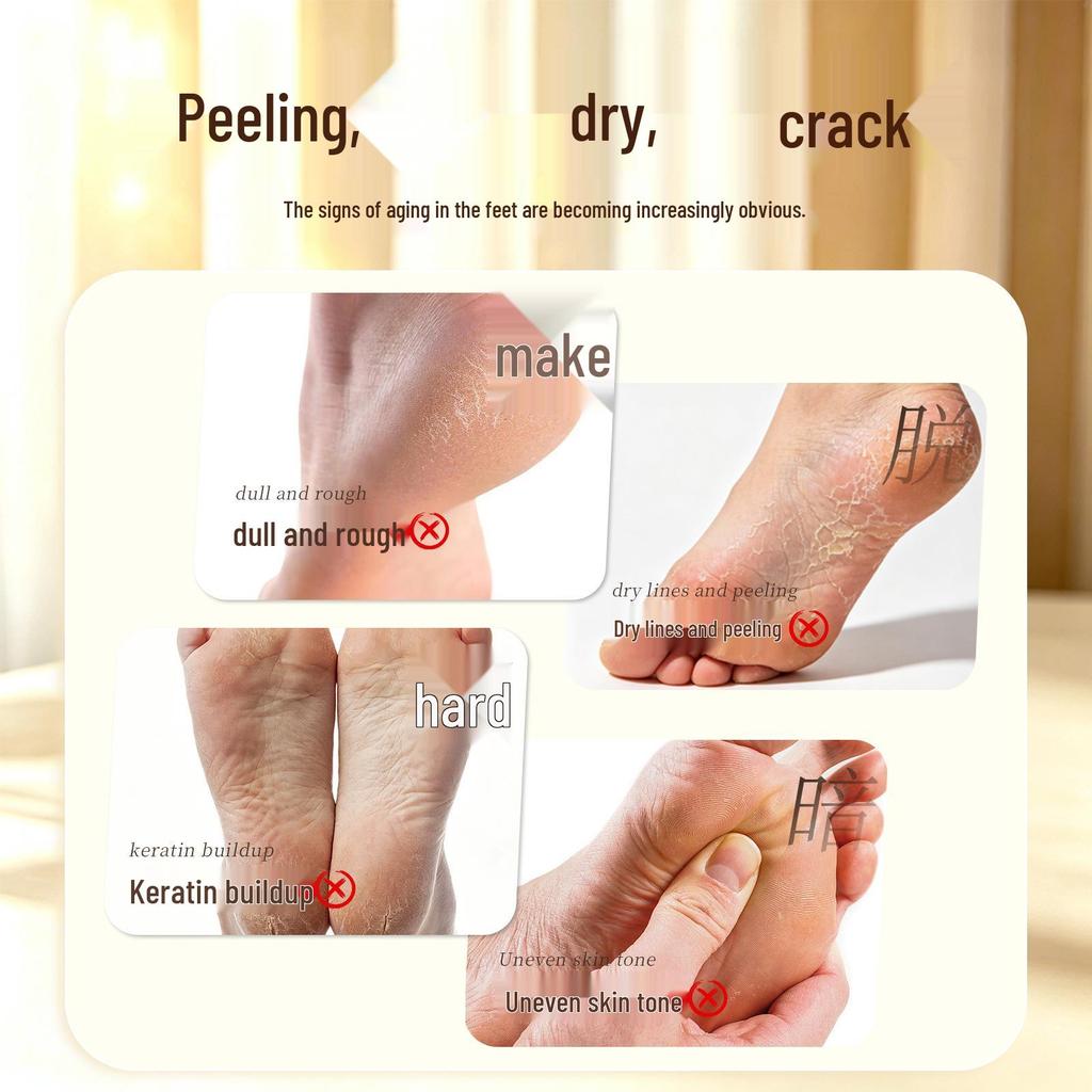 Herbal Turmeric & Mugwort Warming Foot Mask - Dispels Cold & Dampness, Waterless Foot Spa