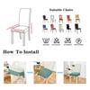 Elastic Stretch Seat Covers for Dining Chairs Waterproof Solid Color Chair Seat Slipcovers Removable Jacquard Cushion Slipcovers