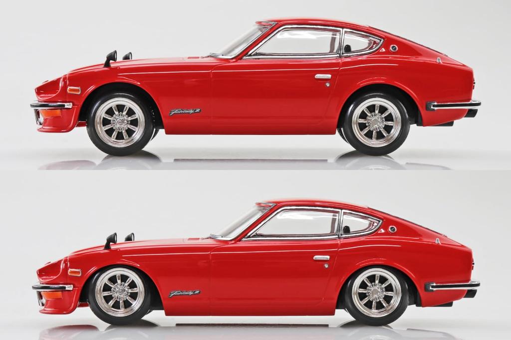 Aoshima Bunka Kyozai Rakupla Snap Kit Nissan S30 Fairlady Z Custom Red Plastic Model Co., Ltd. (AOSHIMA) 1/32 No. 15CU-RD Pre-Colored (Automobile)