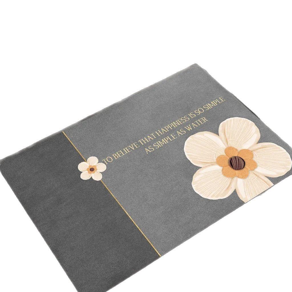 Toilet Floor Mat Quick Drying Absorbent Bathroom Kitchen Anti Slip Mat Toilet Bathroom Floor Mat