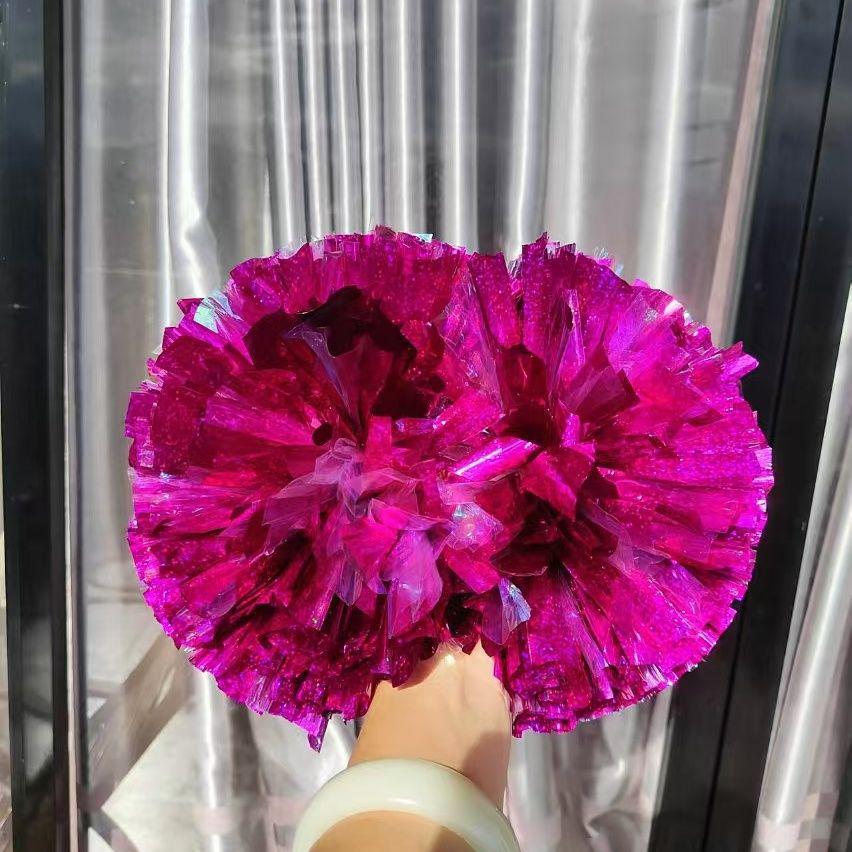 Rainbow Laser Cheerleading Pom Poms