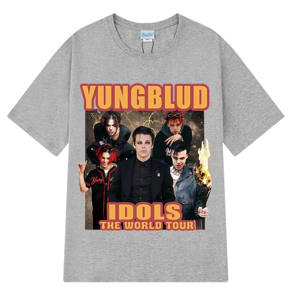 Rapper Yungblud IDOLS World Tour 90s Vintage Graphic TShirt Unisex HipHop Short Sleeve Casual Cotton Women And Men TShirt