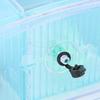 Adjustable Light Acrylic Three Areas Small Aquarium, Fish Tank, for Betta for Small Fishes(Blue)