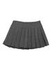 Korean Style High Waist Gray Wool Pleated Mini Skirt for Women - Sexy, Versatile, Anti-Exposure, Slimming, Autumn/Winter