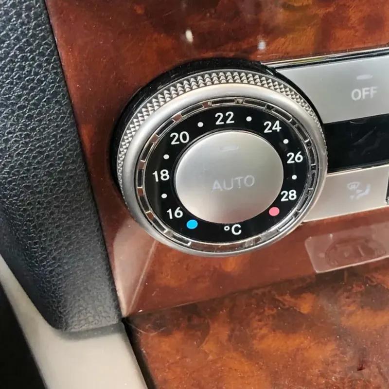Car Console AC Air Conditioning AUTO Volume Buttons Sequ Cover Stickers Trim For Mercedes Benz C E CLS GLK Class W204 W212