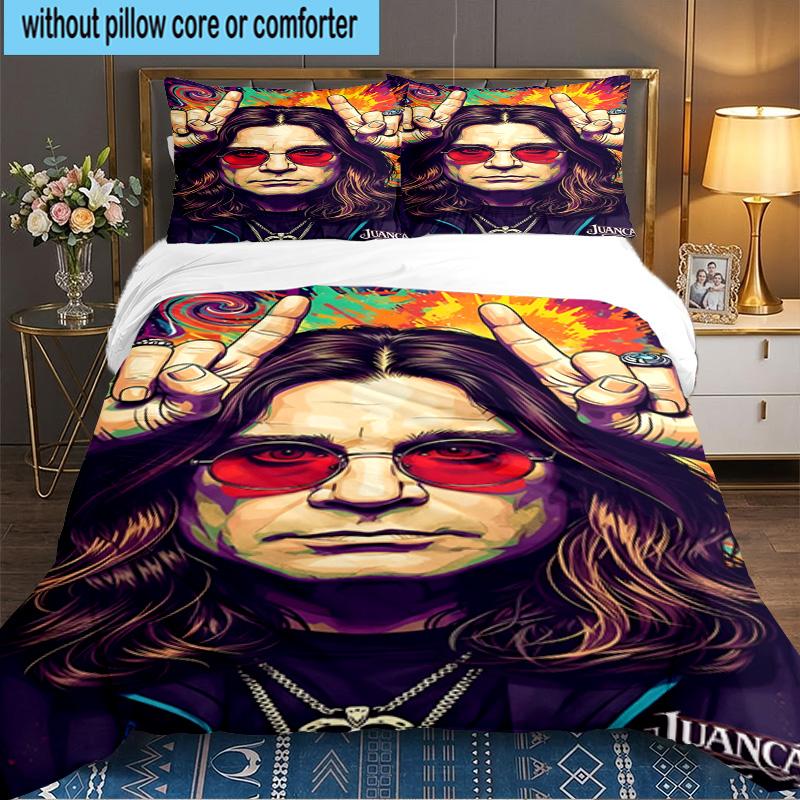 Ozzy Memorial 3PCS Bedding set,Ideal for 1pc Duvet Cover And 2pcs Pillowcases Perfect for Fan gift,Ideal for Bedroom, Dormitory