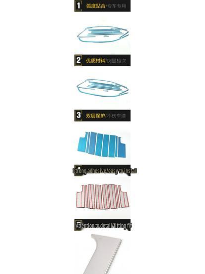 10-16 Compass Car Window Trim Stainless Steel Anti-Scratch Bright Strip Accessory