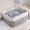 Foldable Fabric Storage Baskets, with Handles Linen Wardrobe Storage Rack Home Wardrobe Towel Toys Storage Basket