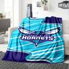 Charlotte Hornets Print Flannel Blanket High Quality Warm Comfortable Cover for All Seasons Perfect for Gifts Home Decor