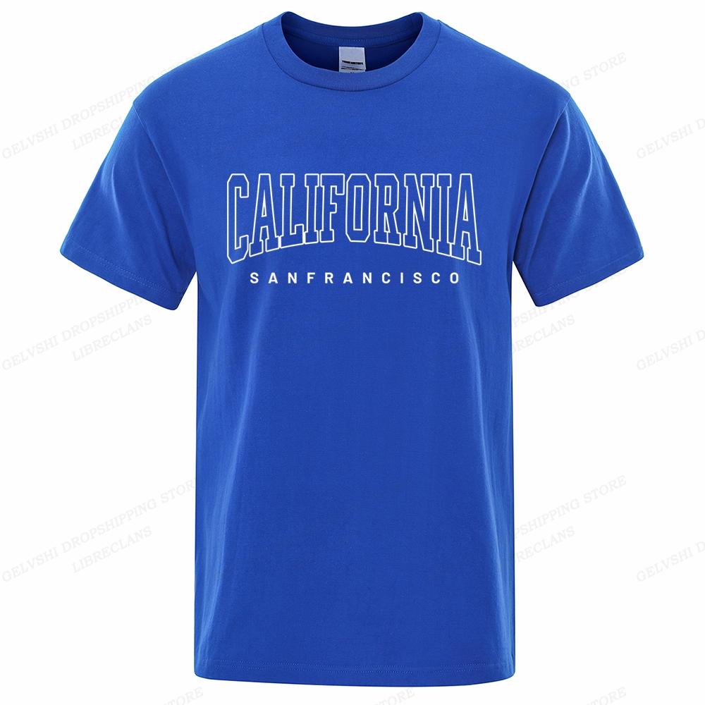 California T Shirt Unisex Unisex Fashion T-shirts Cotton Tshirt Kids Hip Hop Tops Tees Boy Tees Y2k Clothes Summer Letter Camisetas