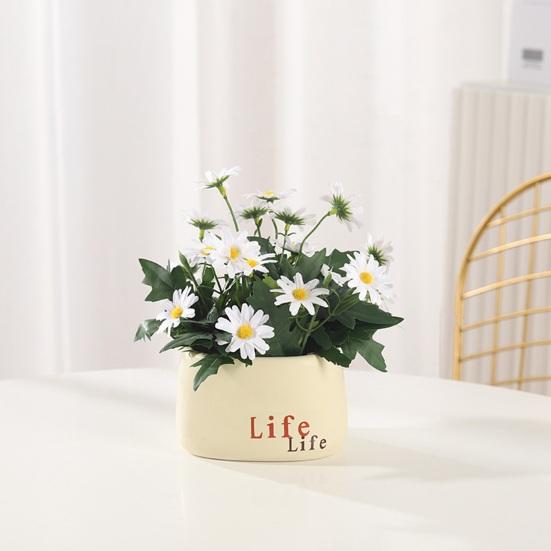 Simulation Bonsai Realistic Non-Withered Aesthetics Decorative Ins Rustic Sunflower Simulation Pot Table