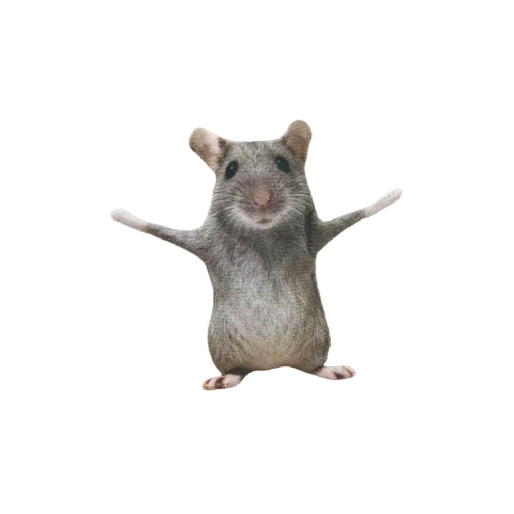 Funny Mouse Keychain Simulation Prank Toy Plush Pendant Meme Keychain  Bag Decoration