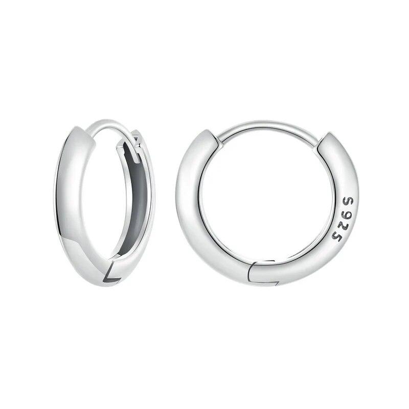 

Классические серьги-кольца BAMOER из стерлингового серебра 925 пробы для женщин, крошечные гипоаллергенные серьги, ювелирные украшения BSE1016